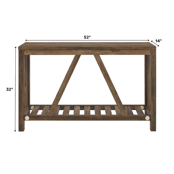 Rustic A-Frame Entry Table Occasional Walker Edison 