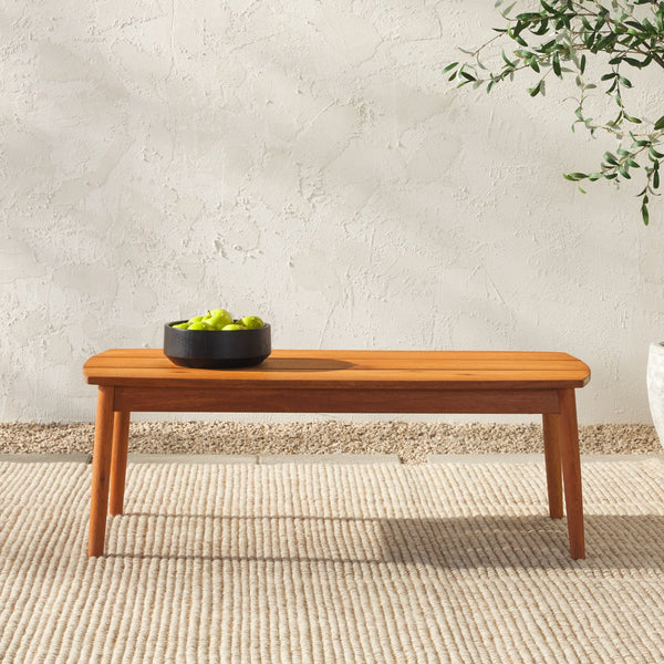 Modern Solid Wood Patio Coffee Table Living Room Walker Edison 